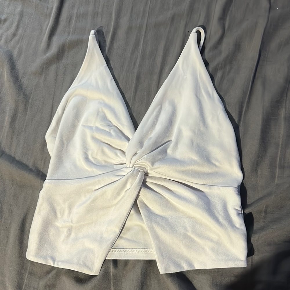 cross body cropped tank